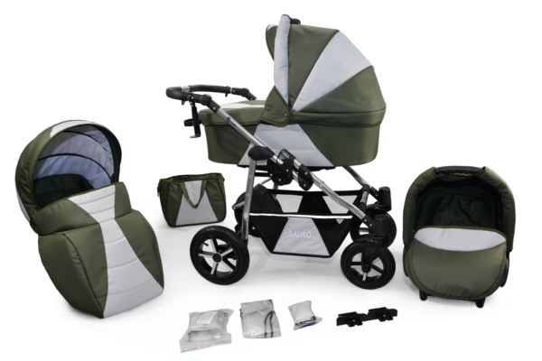 3in1 Baby Pram Travel System Newborn Pushchair Carrycot Car Seat Combi