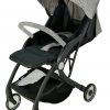 Compact Lightweight Baby Travel Stroller Pram Buggy Pushchair One Hand Tri-Fold - Grey