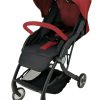 Compact Lightweight Baby Travel Stroller Pram Buggy Pushchair One Hand Tri-Fold - Red