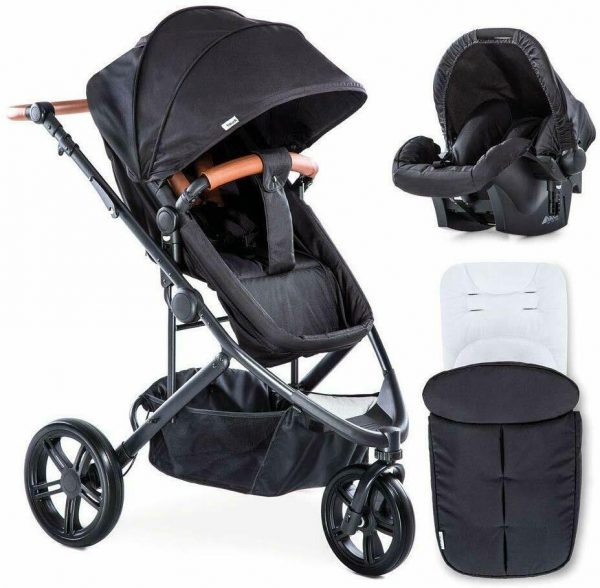 Hauck Pacific 3 Travel System 2 Way Facing Pushchair Car Seat Melange Charcoal